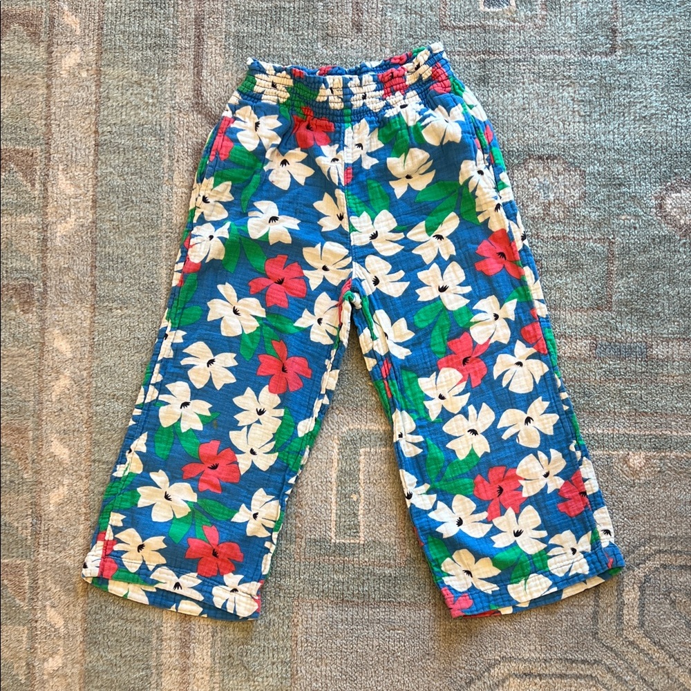 Hanna Andersson Floral Patterned Wide-Leg Pants